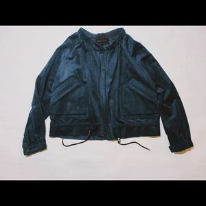 BCBGMaxAzria Green Velvet Bomber Size XS